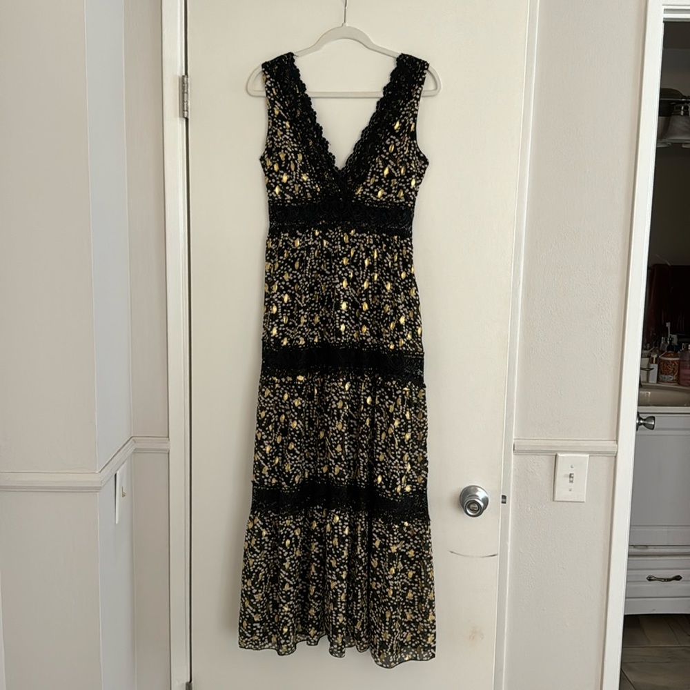 Black and gold dress